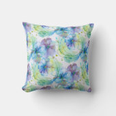 水彩フローラ渦 クッション (正面)