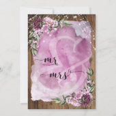 水彩フローラ灯素朴の後に楽しく 招待状 (裏面)