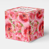 水彩フローラ牡丹ブライダルシャワー フェイバーボックス (正面サイド)