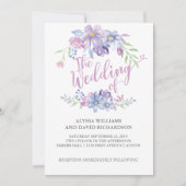 水彩フローラ牡丹リース |の結婚カード 招待状 (正面)