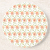 水彩フローラ牧草地開花山花 コースター (正面)