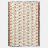 水彩フローラ牧草地開花山花 スローブランケット (正面縦)