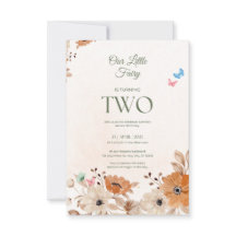 水彩フローラ特別2回目の誕生日招待状
