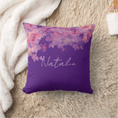 水彩フローラ珊瑚紫 クッション (ブランケット)