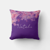 水彩フローラ珊瑚紫 クッション (正面)