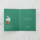 水彩フローラ白デイジー母の日 カード (内部)