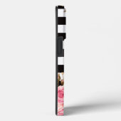 水彩フローラ白黒モノグラストライプム Case-Mate iPhoneケース (裏面 / 右)