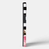 水彩フローラ白黒モノグラストライプム Case-Mate iPhoneケース (裏面 / 右)