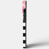 水彩フローラ白黒モノグラストライプム Case-Mate iPhoneケース (裏面 / 左)