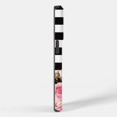 水彩フローラ白黒モノグラストライプム Case-Mate iPhoneケース (裏面 / 右)