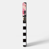 水彩フローラ白黒モノグラストライプム Case-Mate iPhoneケース (裏面 / 左)
