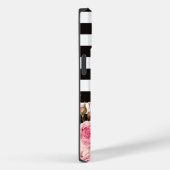 水彩フローラ白黒モノグラストライプム Case-Mate iPhoneケース (裏面 / 右)