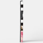 水彩フローラ白黒モノストライプグラム Case-Mate iPhoneケース (裏面 / 右)