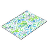 水彩フローラ白 ノートブック (左側)