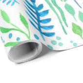 水彩フローラ白 ラッピングペーパー (ロールコーナー)