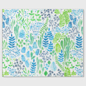 水彩フローラ白 ラッピングペーパー (フラット)