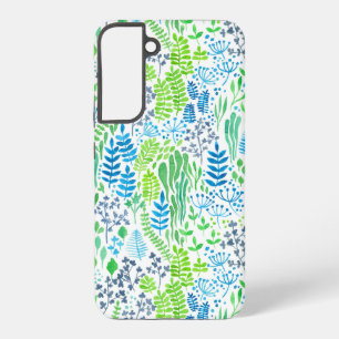 水彩フローラ白 SAMSUNG GALAXY S22+ケース