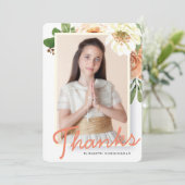 水彩フローラ確認サンキューカード サンキューカード (スタンド正面)