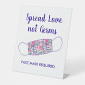 水彩フローラ社会配給衣服マスク 台座サイン (正面)