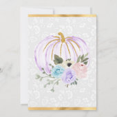 水彩フローラ秋カボチャ50誕生日 招待状 (裏面)