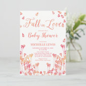 水彩フローラ秋ガールベビーシャワー招待状 招待状 (スタンド正面)