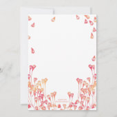 水彩フローラ秋ガールベビーシャワー招待状 招待状 (裏面)