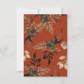 水彩フローラ秋葉葉秋の結婚式 出欠カード (裏面)