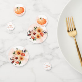 水彩フローラ秋誕生日 コンフェッティ