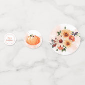 水彩フローラ秋誕生日 コンフェッティ (裏面)