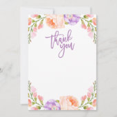 水彩フローラ空白のサンキューカード サンキューカード (正面)