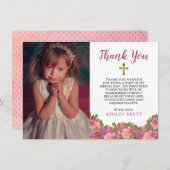 水彩フローラ第1回聖体拝領ありがとう サンキューカード (正面/裏面)