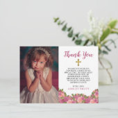 水彩フローラ第1回聖体拝領ありがとう サンキューカード (スタンド正面)