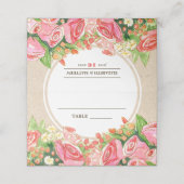 水彩フローラ素朴のテー結婚ブル座席表 プレイスカード (外部開封)