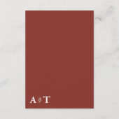 水彩フローラ素朴秋暖秋結婚の エンクロージャーカード (裏面)