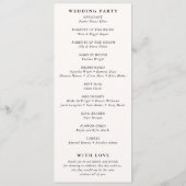 水彩フローラ素朴秋暖秋結婚の プログラム (裏面)