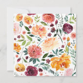 水彩フローラ素朴結婚の 招待状 (裏面)