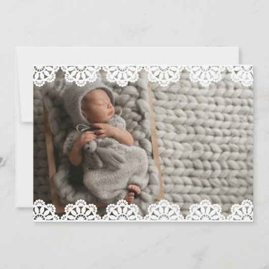 水彩フローラ紫ガール誕生のお知らせ 招待状 (裏面)