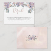 水彩フローラ紫バラ金ゴールド詳細 エンクロージャーカード (正面/裏面)