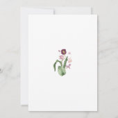 水彩フローラ紫ブライダルシャワー 招待状 (裏面)