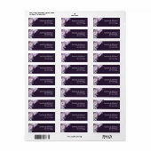 水彩フローラ紫結婚色 ラベル (フルシート)