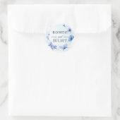 水彩フローラ結婚のクラシック丸ステッカー ラウンドシール (バッグ)