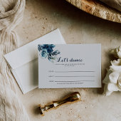 水彩フローラ結婚のソングリクエストカード 出欠カード