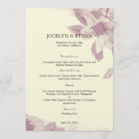 水彩フローラ結婚のメニューカード