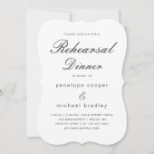 水彩フローラ結婚のリハーサルディナーカード 招待状 (正面)