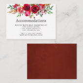 水彩フローラ結婚の宿泊施設 エンクロージャーカード (正面/裏面)