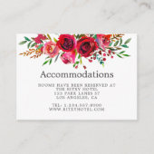 水彩フローラ結婚の宿泊施設 エンクロージャーカード (正面)