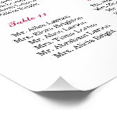 水彩フローラ結婚の座席表ポスター ポスター (コーナー)