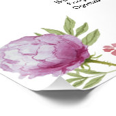 水彩フローラ結婚の座席表ポスター ポスター (コーナー)