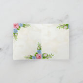 水彩フローラ結婚の感謝 サンキューカード (内部)