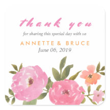 水彩フローラ結婚の感謝